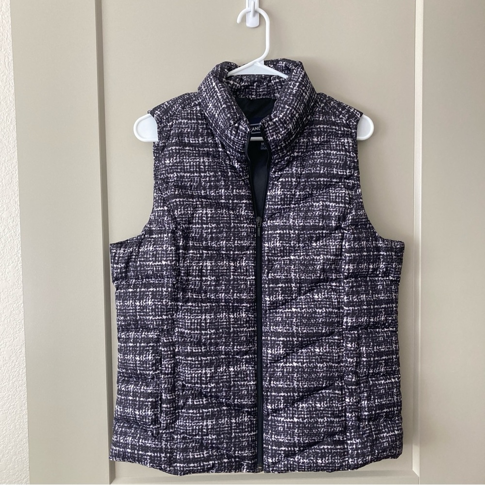 Lands' End Black and White Women's Vest